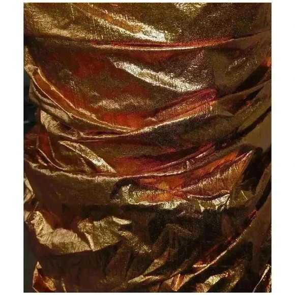 Amanda Uprichard Women's Metallic Copper Sleeveless Party Dress M Fairy - Picture 6 of 8